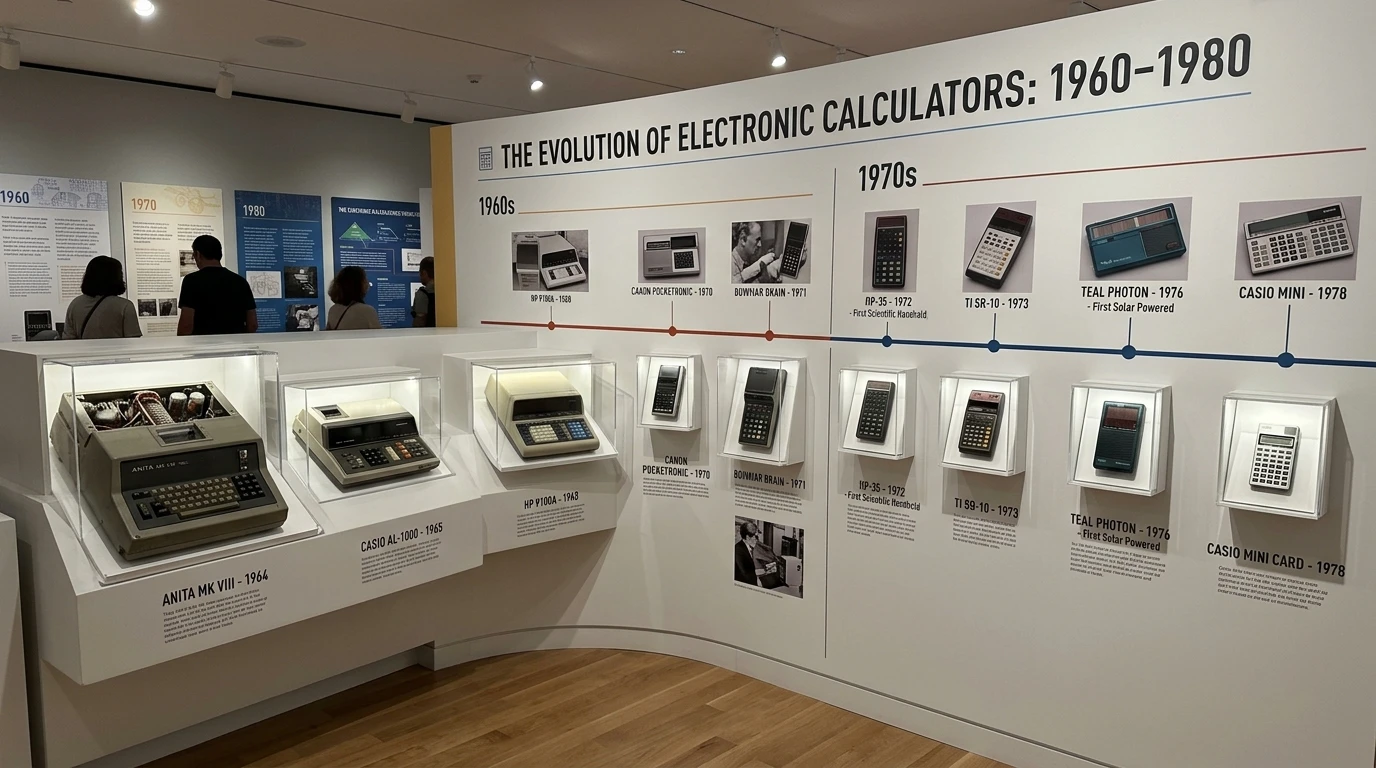 1960年代〜1970年代の大型電卓からポケット電卓への進歩と小型化の歴史