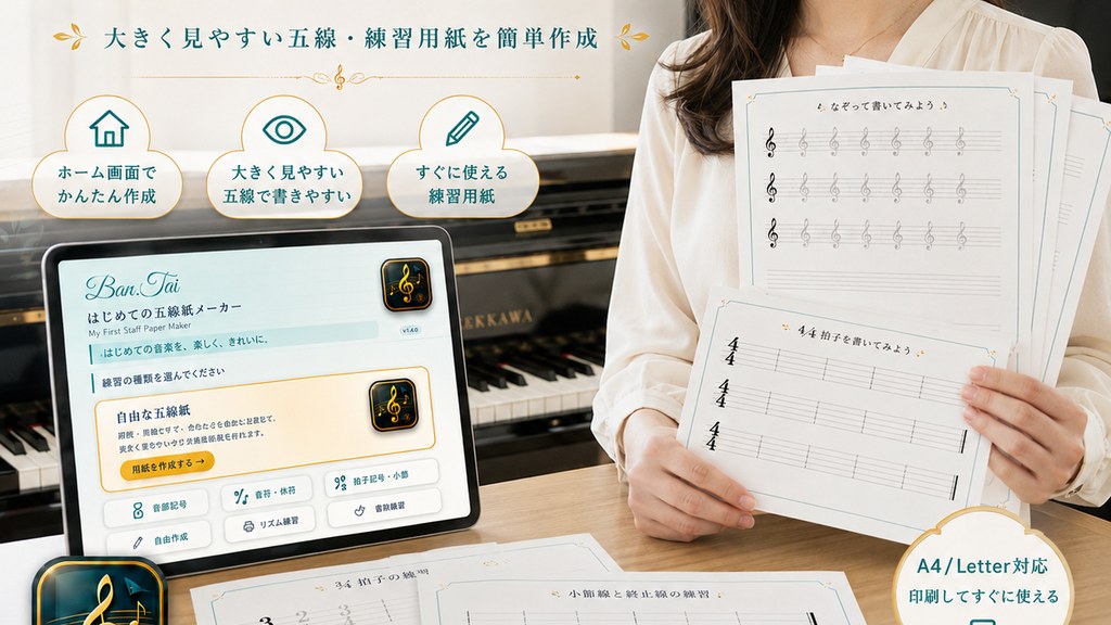 Ban.Tai はじめての五線紙メーカー