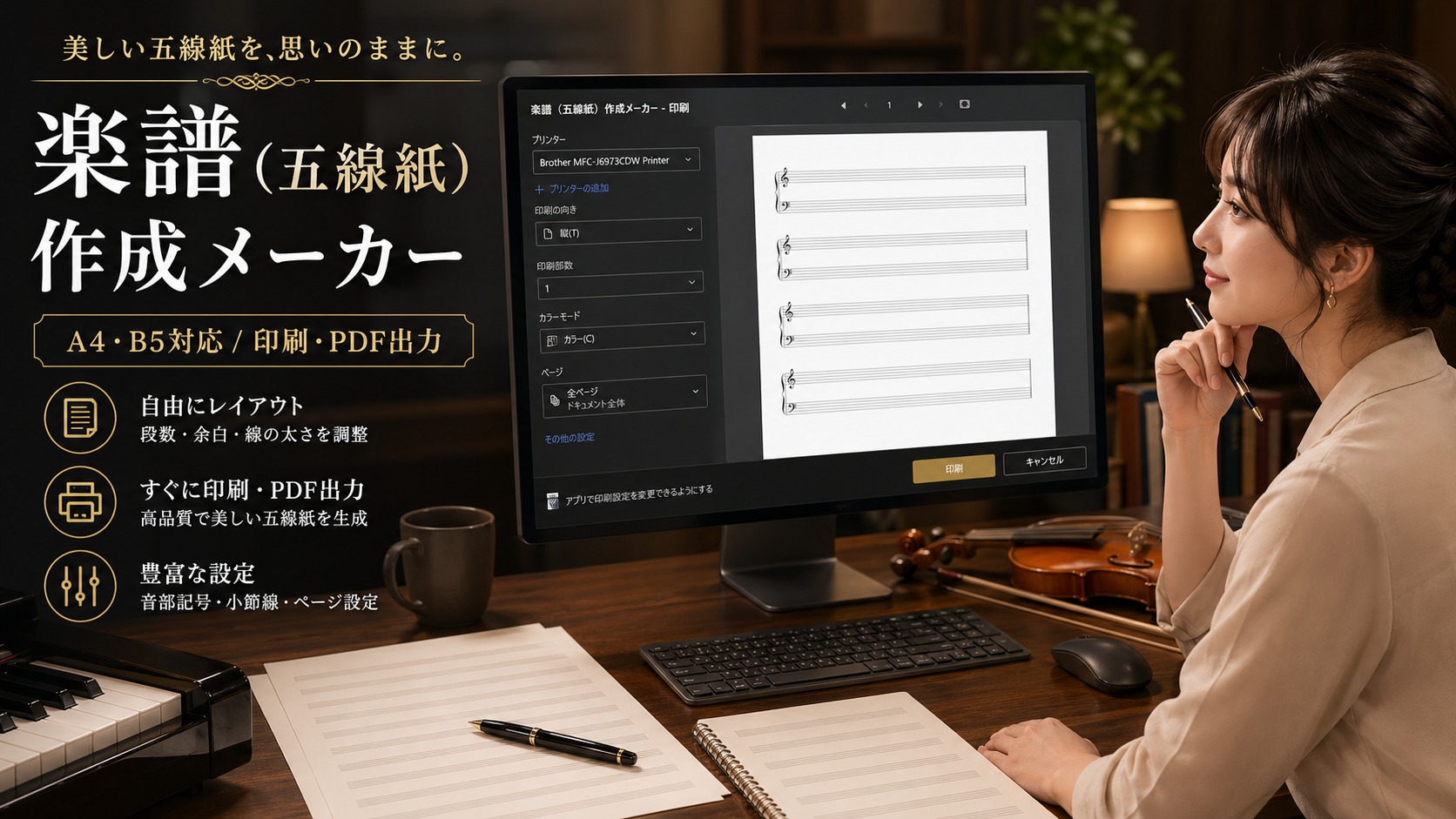 楽譜・五線紙 作成メーカー 紹介画像