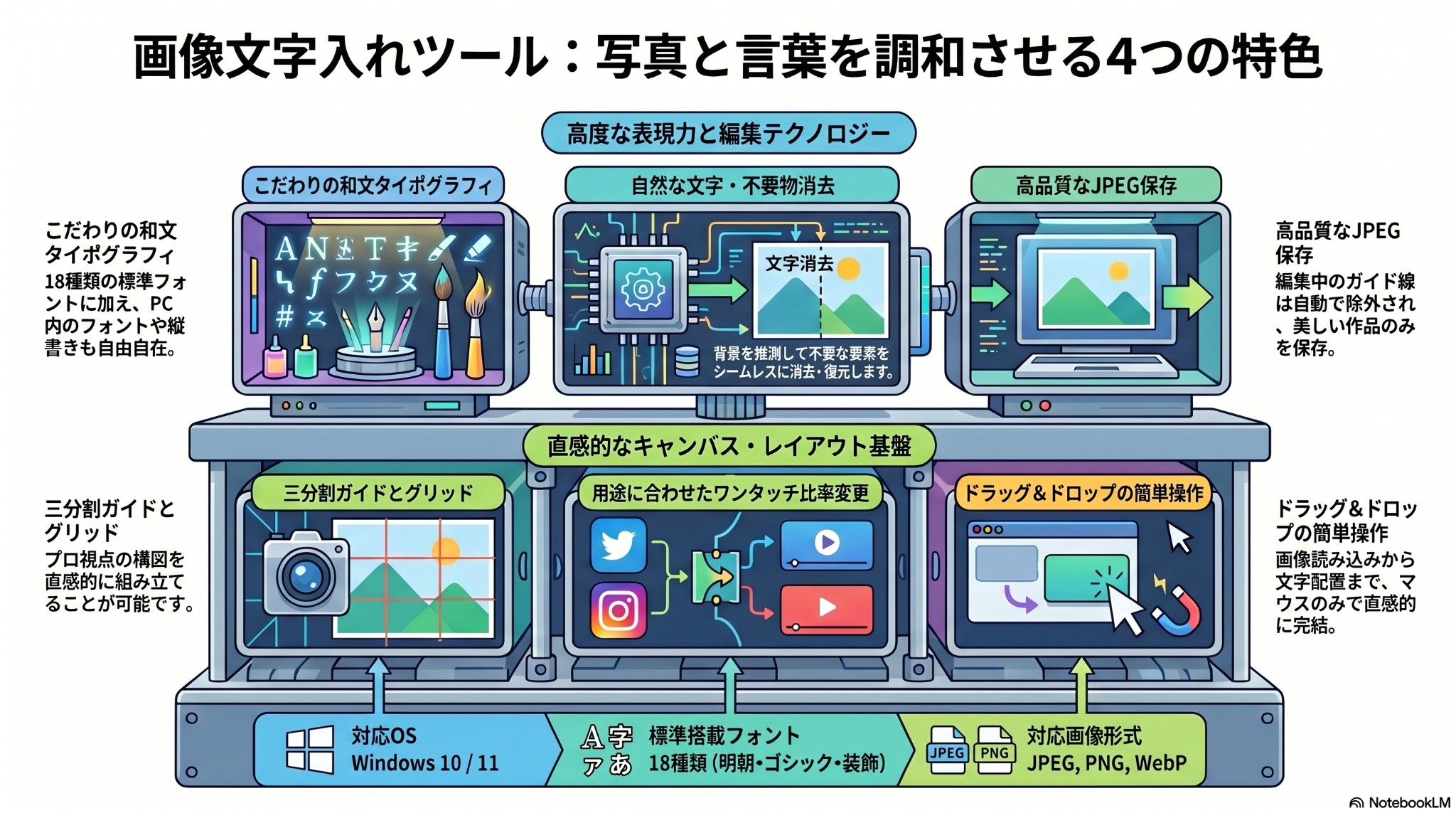 画像文字入れツール4つの特色